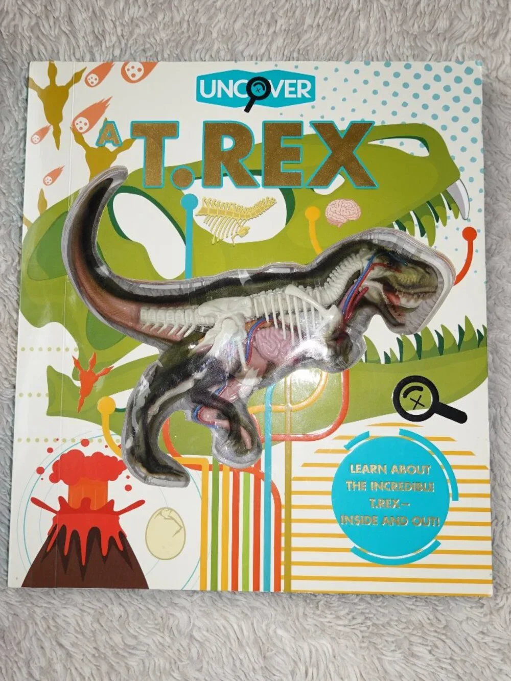 Uncover a T.Rex Hardcover 3D Book and Model